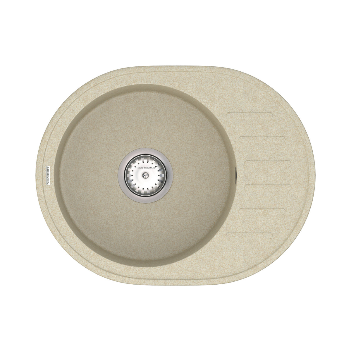 Spoelbak VANKOR Lira LMO 02.57 Beige + sifon VANKOR