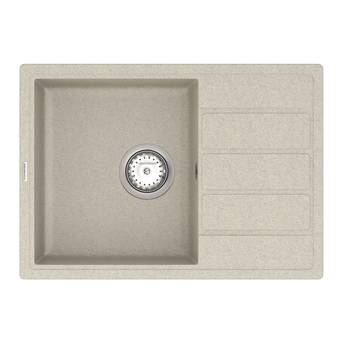 Keuken spoelbak VANKOR Easy EMP 02.62 Terra + sifon VANKOR