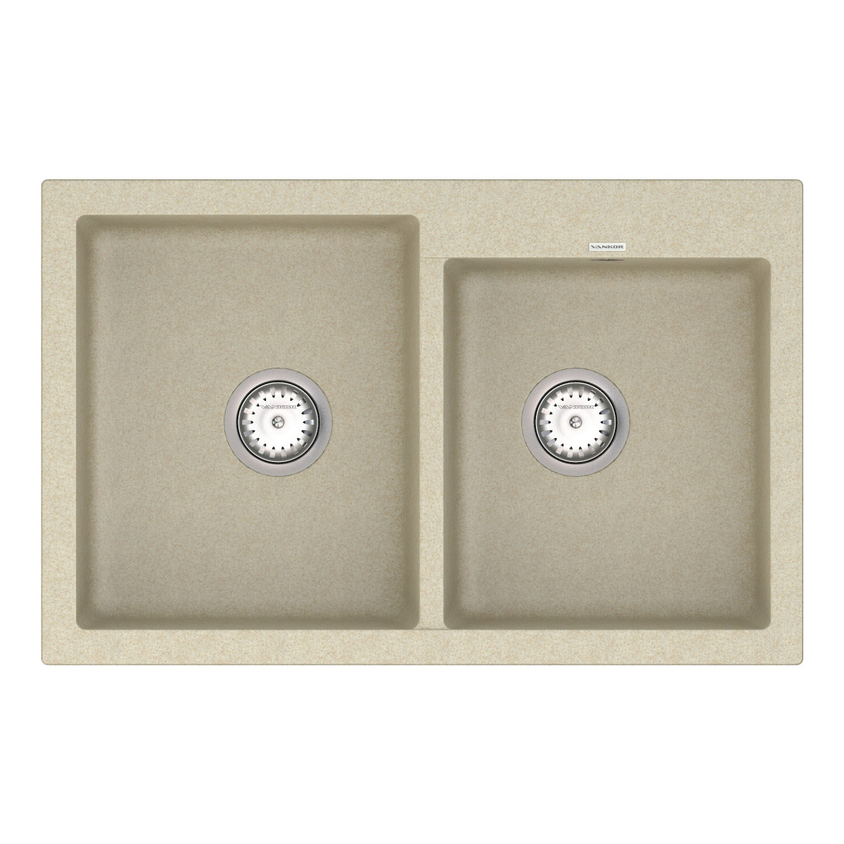 Keuken spoelbak VANKOR Orman OMP 05.80 Beige + sifon VANKOR