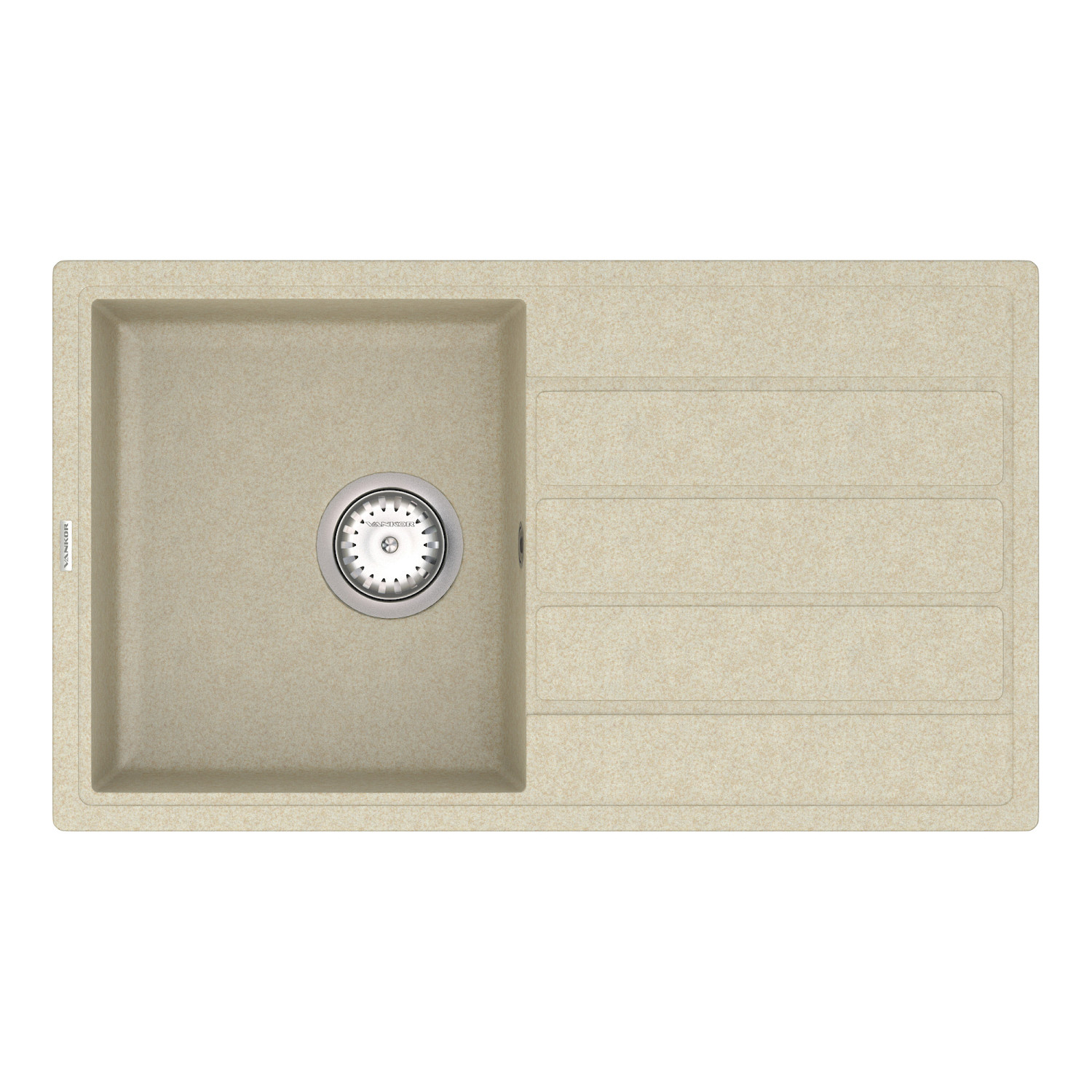 Keuken spoelbak VANKOR Easy EMP 02.76 Beige + sifon VANKOR Keuken spoelbak VANKOR Easy EMP 02.76 Beige + sifon VANKOR