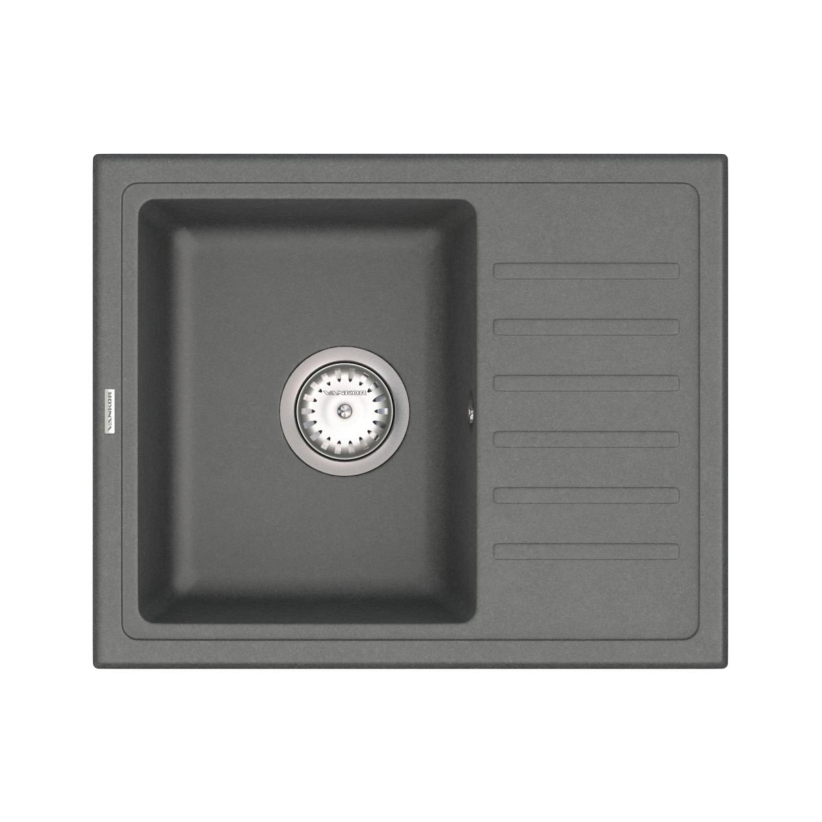 Keuken spoelbak VANKOR Lira LMP 02.55 Grijs + sifon VANKOR