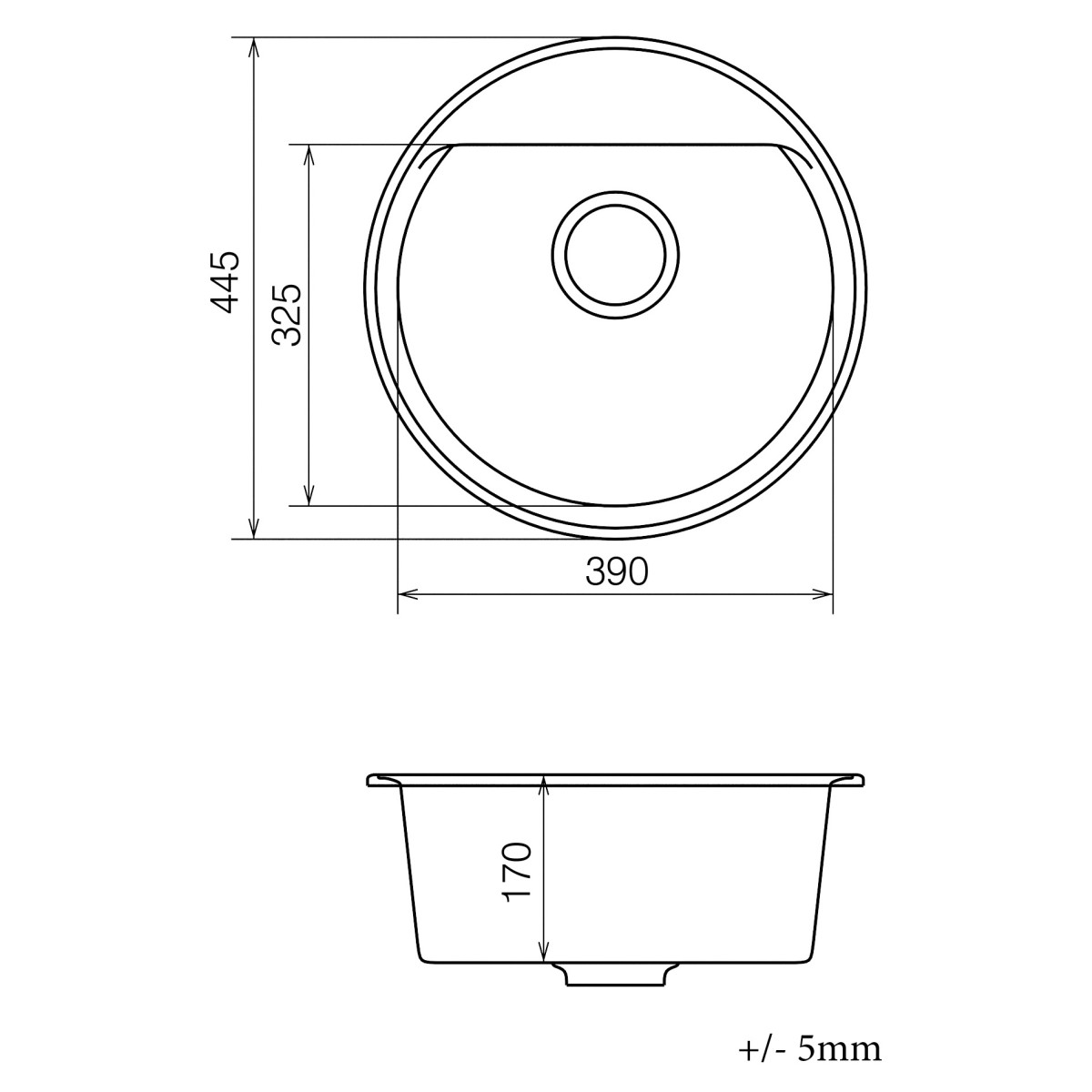 Keuken spoelbak VANKOR Easy EMR 01.45 Safari + sifon VANKOR