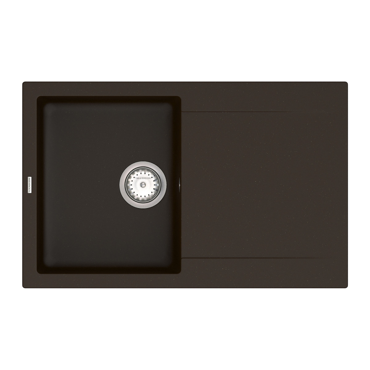 Keuken spoelbak VANKOR Orman OMP 02.78 Chocolade + sifon VANKOR