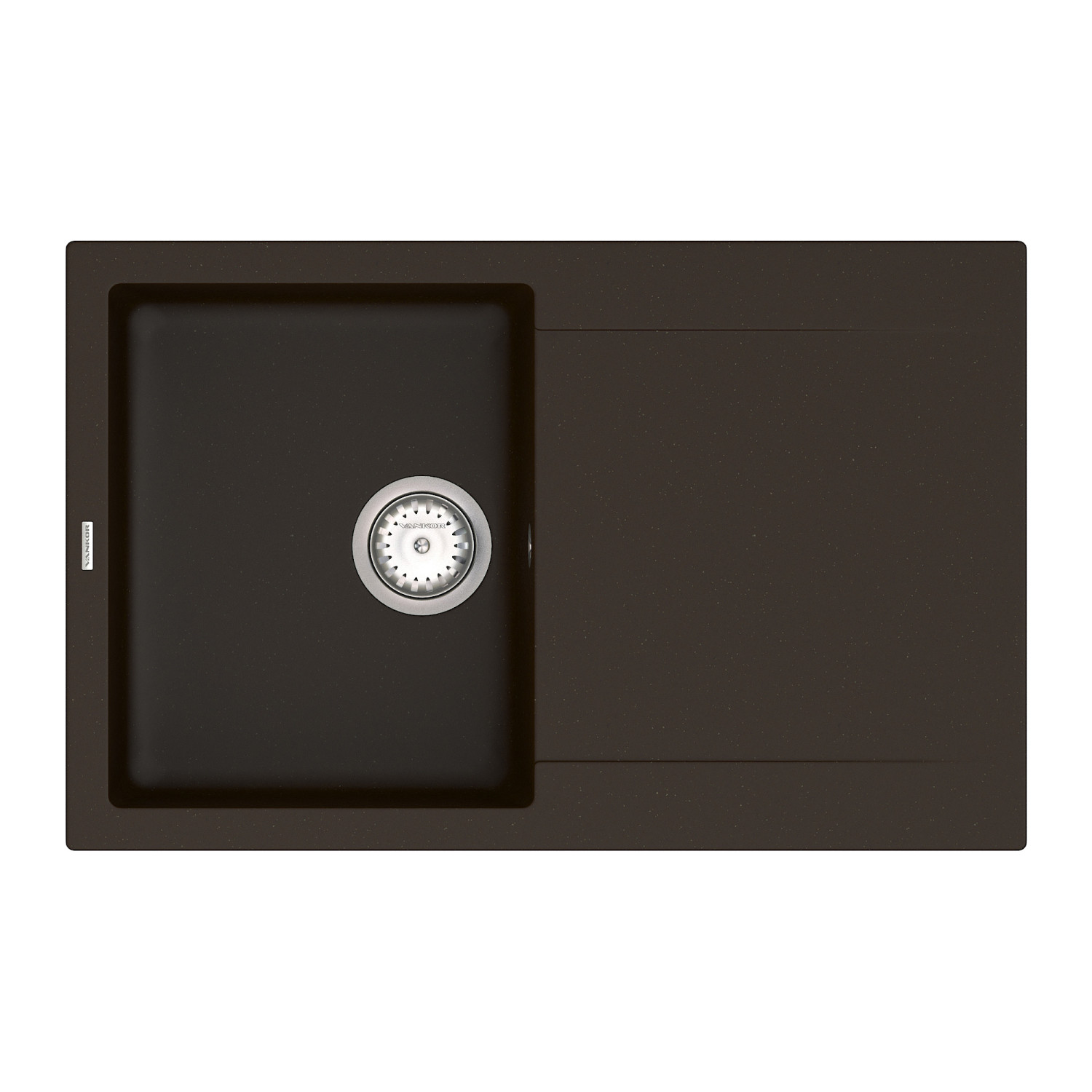 Keuken spoelbak VANKOR Orman OMP 02.78 Chocolade + sifon VANKOR Keuken spoelbak VANKOR Orman OMP 02.78 Chocolade + sifon VANKOR