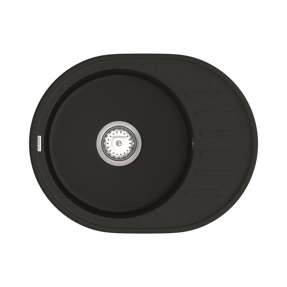 Keuken spoelbak VANKOR Lira LMO 02.57 Zwart + sifon VANKOR