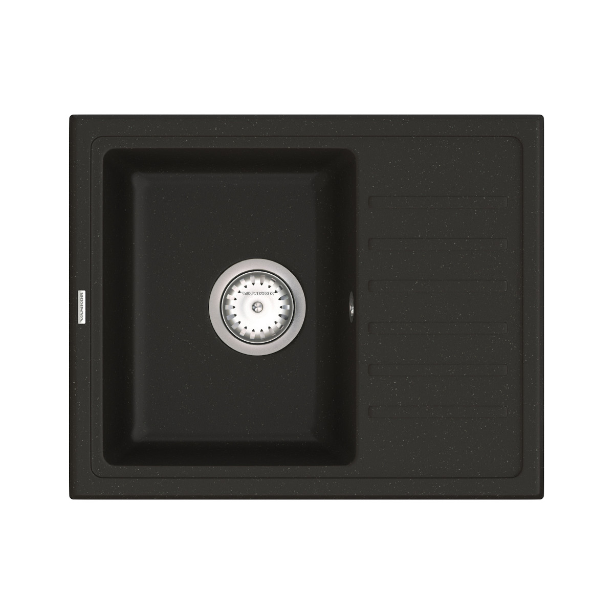 Keuken spoelbak VANKOR Lira LMP 02.55 Zwart + sifon VANKOR