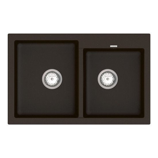 Keuken spoelbak VANKOR Orman OMP 05.80 Chocolade + sifon VANKOR