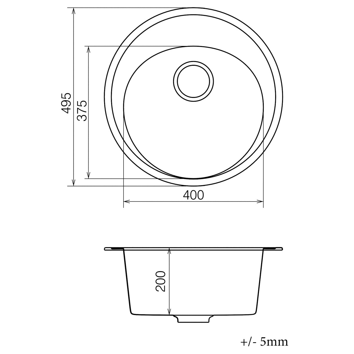 Keuken spoelbak VANKOR Sity SMR 01.50 Grijs + sifon VANKOR