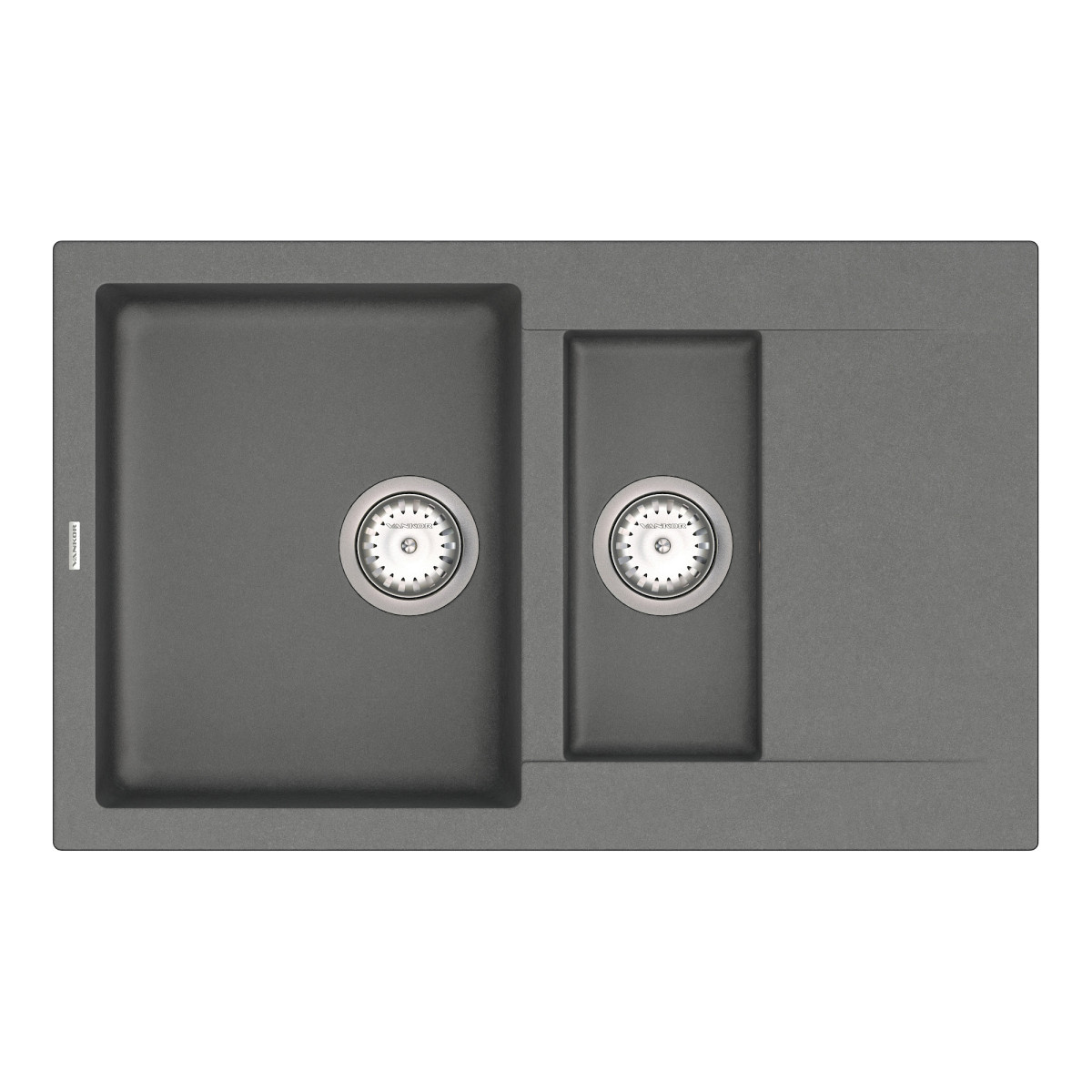 Keuken spoelbak VANKOR Orman OMP 04.80 Grijs + sifon VANKOR