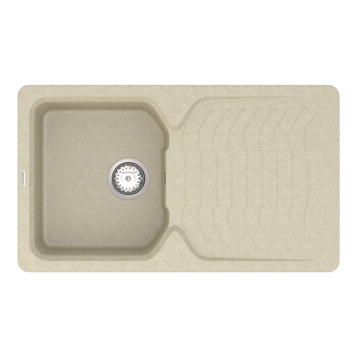 Keuken spoelbak VANKOR Sigma SMP 02.85 Beige + sifon VANKOR