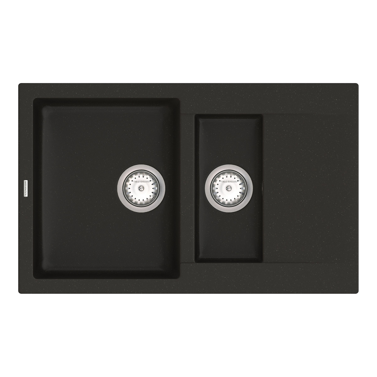 Keuken spoelbak VANKOR Orman OMP 04.80 Zwart + sifon VANKOR