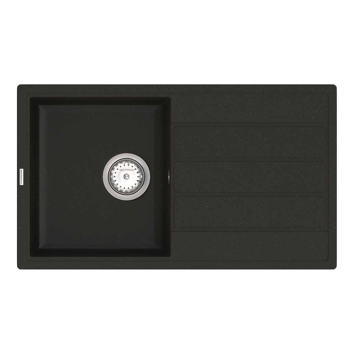 Keuken spoelbak VANKOR Easy EMP 02.76 Zwart + sifon VANKOR