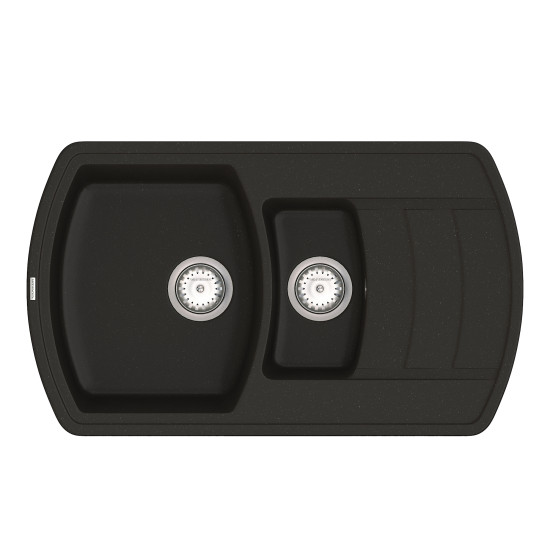 Keuken spoelbak VANKOR Norton NMP 04.86 Zwart + sifon VANKOR