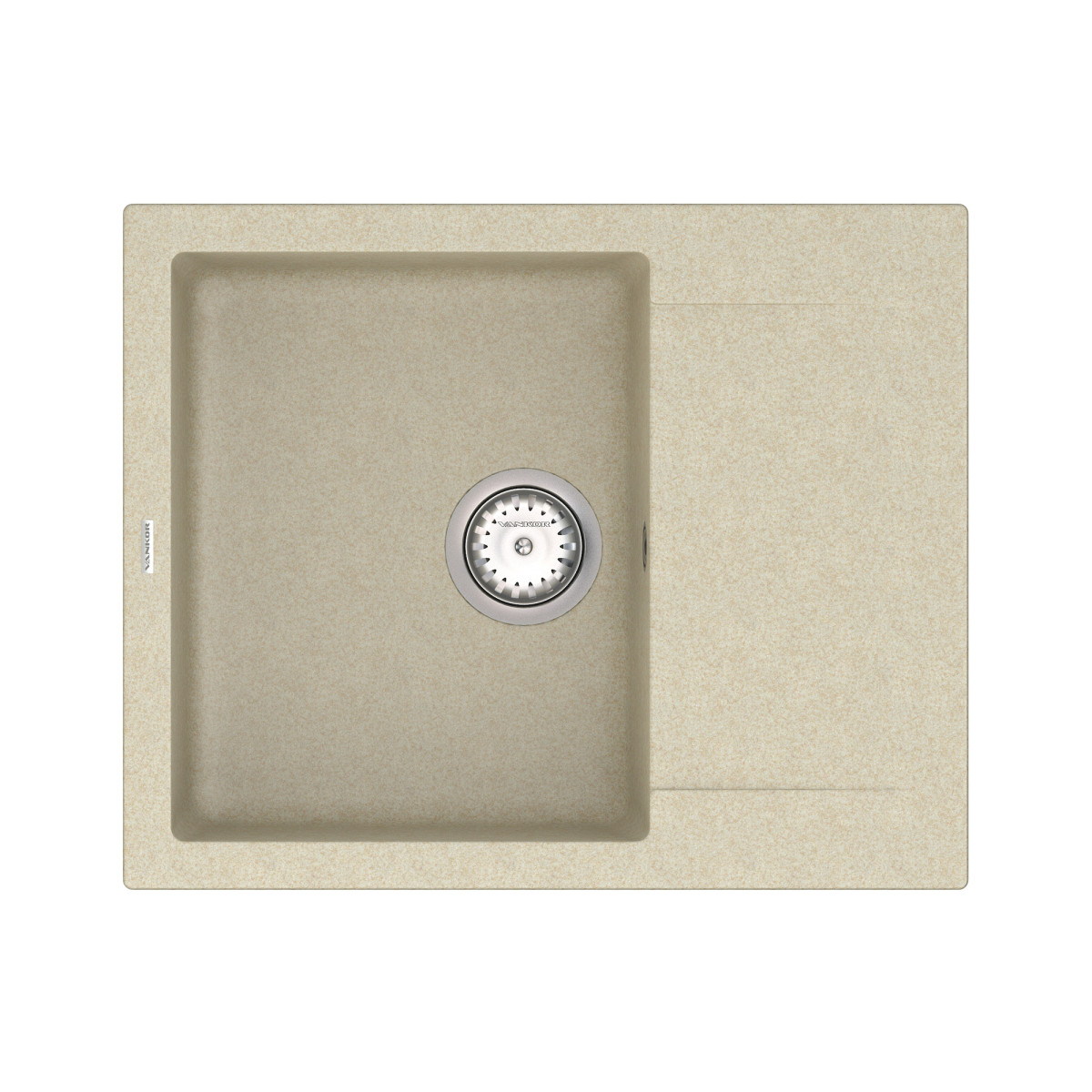 Keuken spoelbak VANKOR Orman OMP 02.61 Beige + sifon VANKOR
