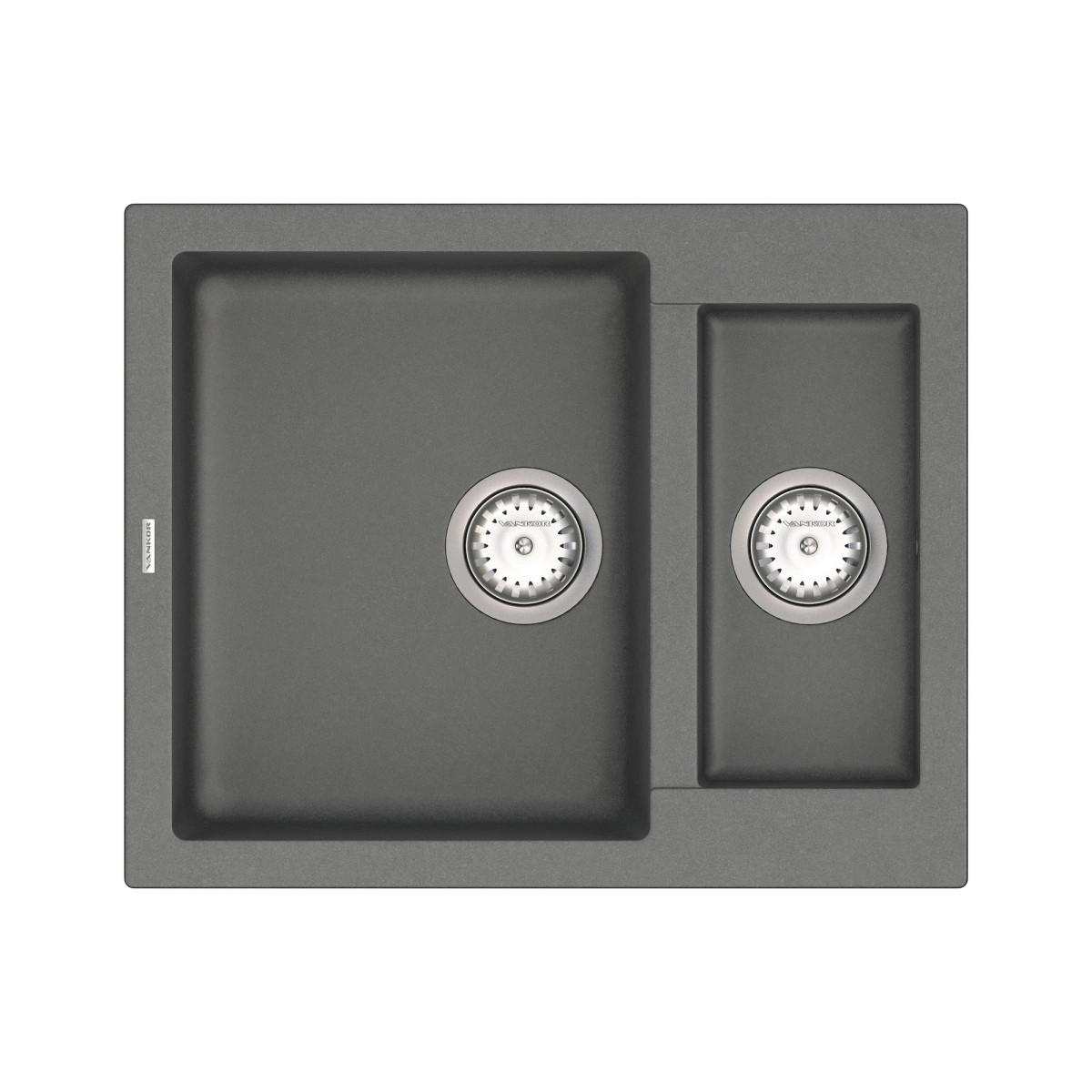 Keuken spoelbak VANKOR Orman OMP 03.61 Grijs + sifon VANKOR