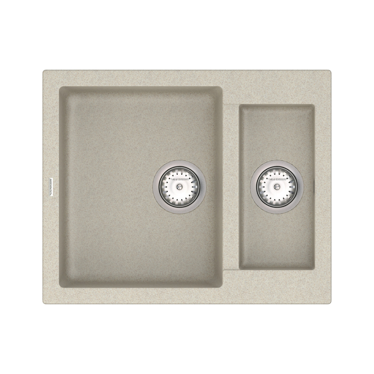 Keuken spoelbak VANKOR Orman OMP 03.61 Terra + sifon VANKOR