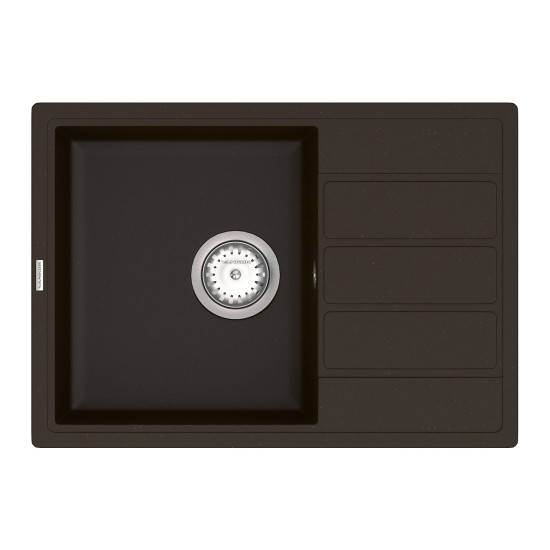 Keuken spoelbak VANKOR Easy EMP 02.62 Chocolade + sifon VANKOR