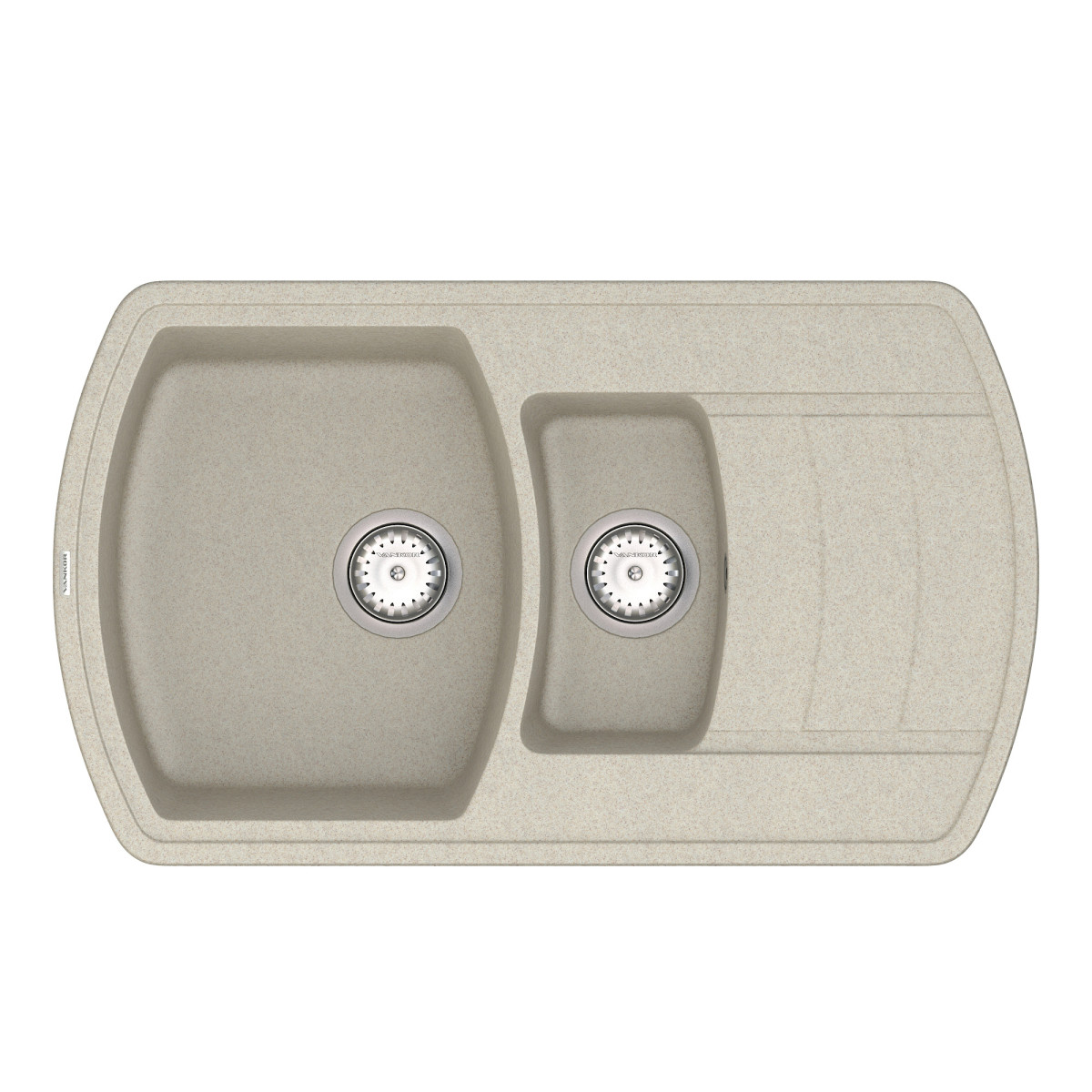 Keuken spoelbak VANKOR Norton NMP 04.86 Terra + sifon VANKOR