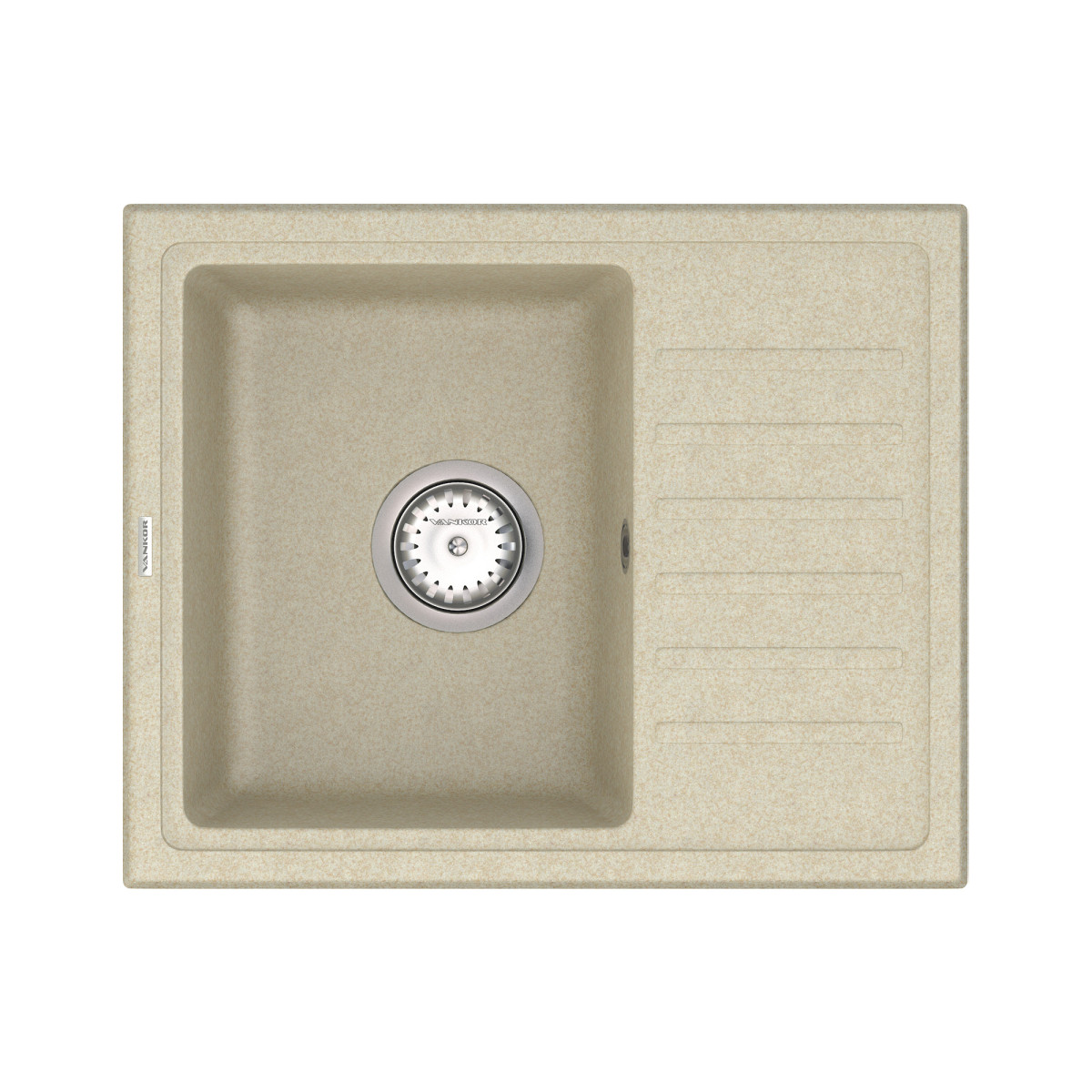 Keuken spoelbak VANKOR Lira LMP 02.55 Beige + sifon VANKOR