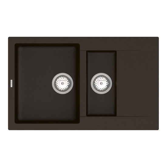 Keuken spoelbak VANKOR Orman OMP 04.80 Chocolade + sifon VANKOR