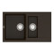 Keuken spoelbak VANKOR Orman OMP 04.80 Chocolade + sifon VANKOR