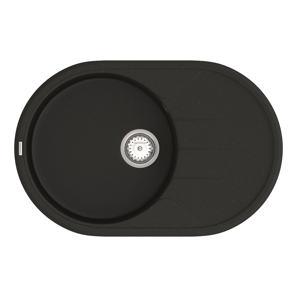 Keuken spoelbak VANKOR Sity SMO 02.78 Zwart + sifon VANKOR