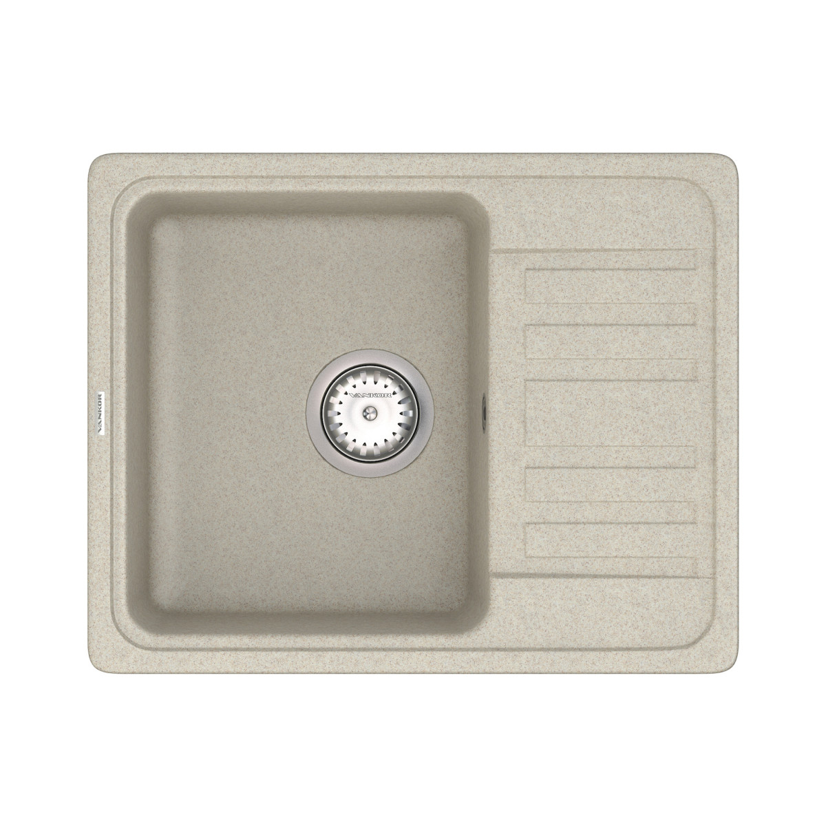 Keuken spoelbak VANKOR Hope HMP 02.57 Terra + sifon VANKOR