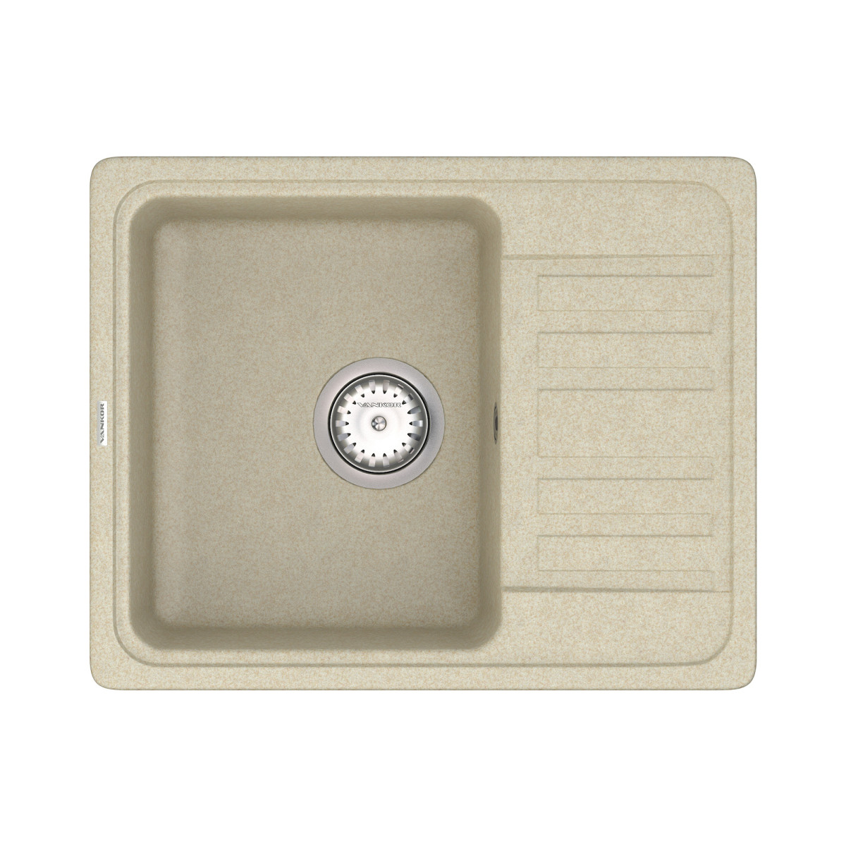 Keuken spoelbak VANKOR Hope HMP 02.57 Beige + sifon VANKOR