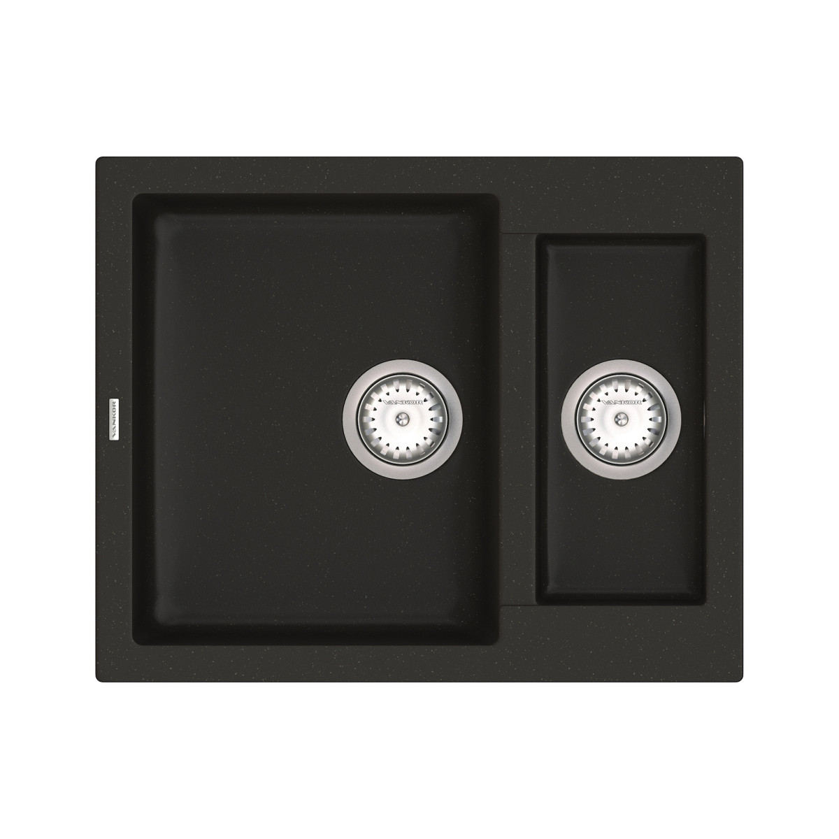 Keuken spoelbak VANKOR Orman OMP 03.61 Zwart + sifon VANKOR