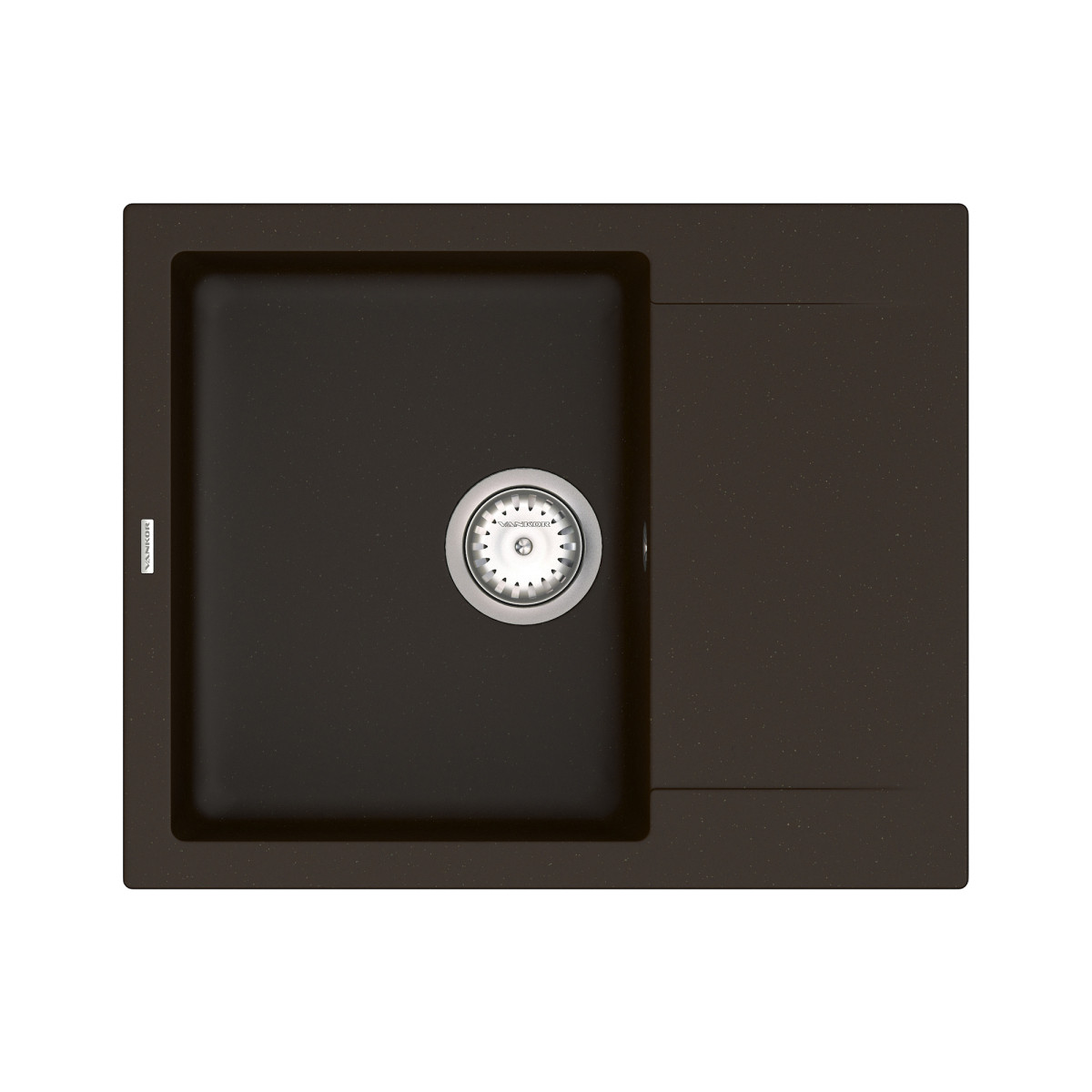 Keuken spoelbak VANKOR Orman OMP 02.61 Chocolade + sifon VANKOR