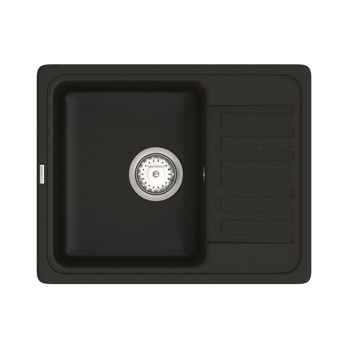 Keuken spoelbak VANKOR Hope HMP 02.57 Zwart + sifon VANKOR