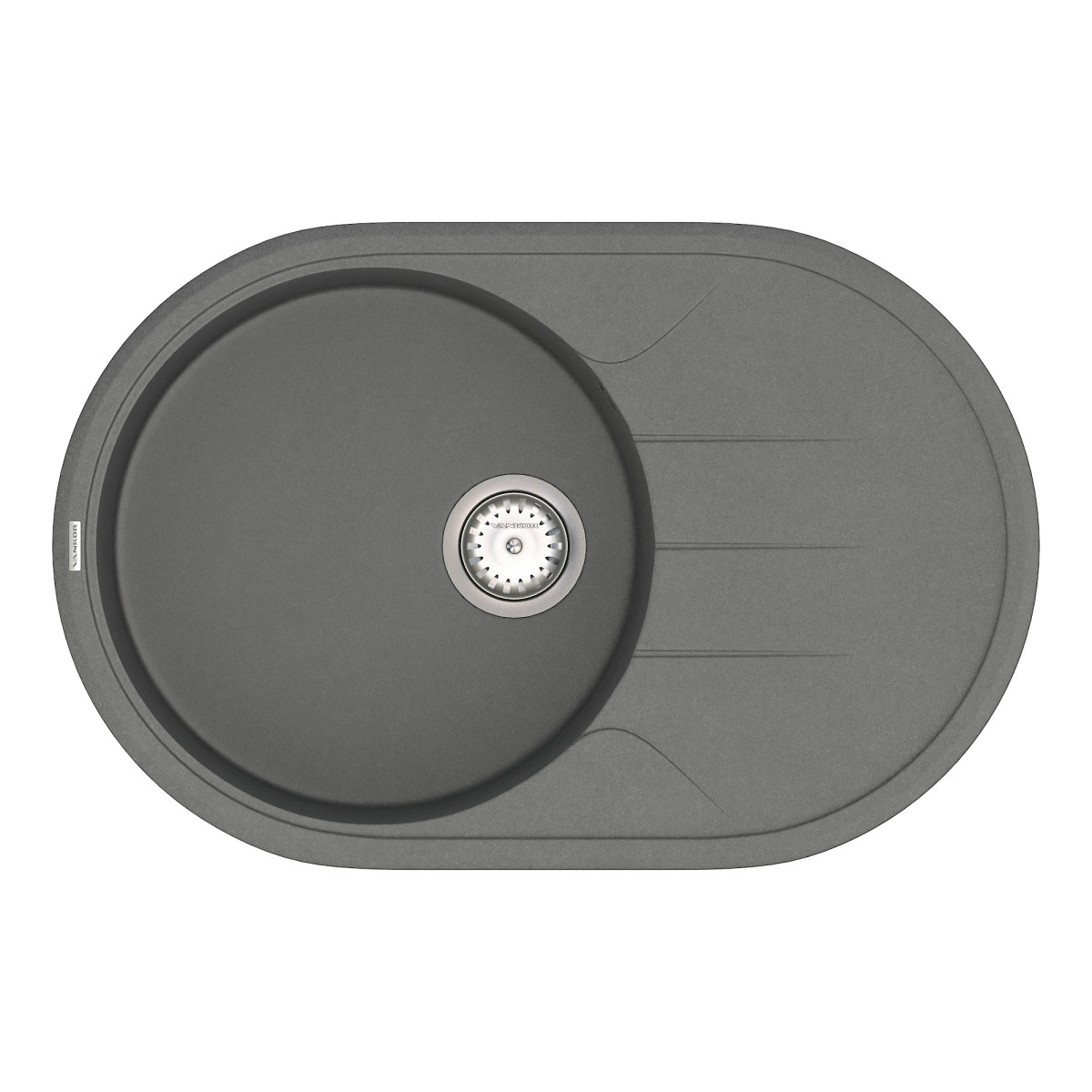 Keuken spoelbak VANKOR Sity SMO 02.78 Grijs + sifon VANKOR