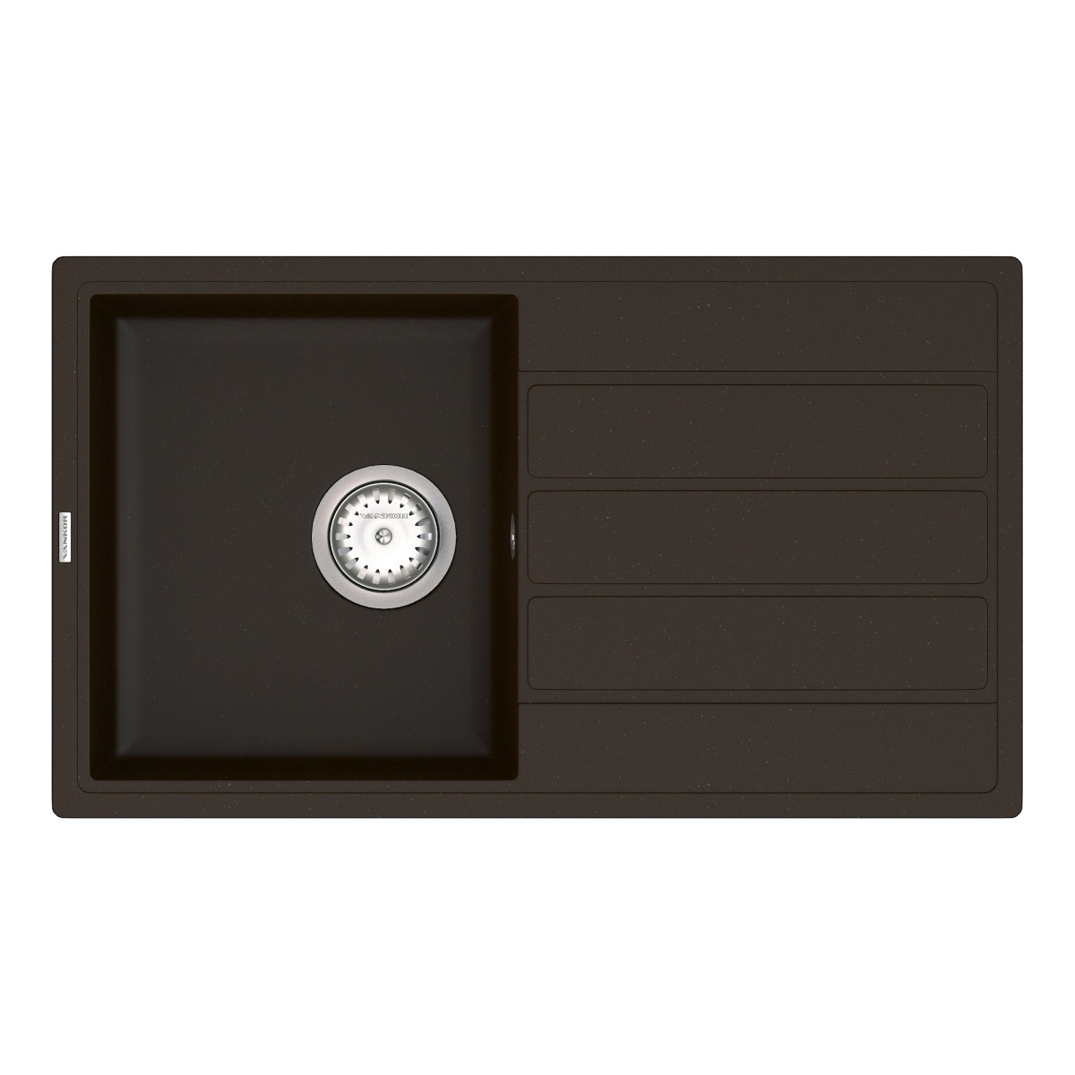 Keuken spoelbak VANKOR Easy EMP 02.76 Chocolade + sifon VANKOR