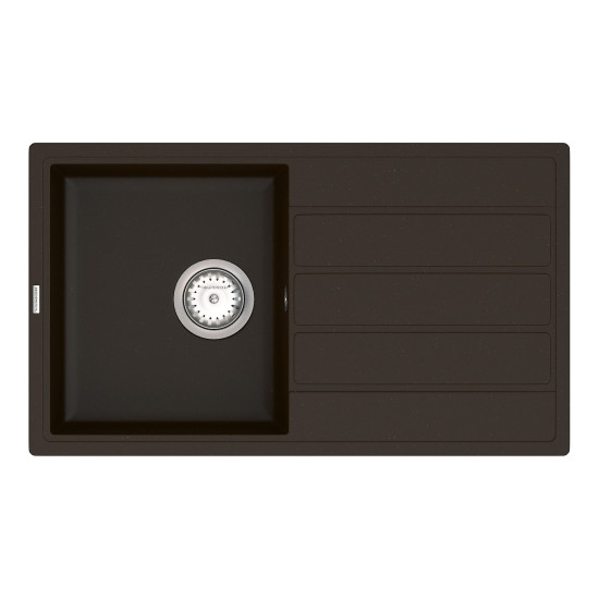 Keuken spoelbak VANKOR Easy EMP 02.76 Chocolade + sifon VANKOR