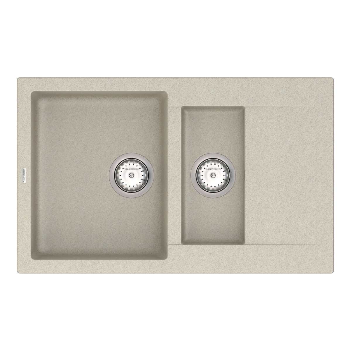 Keuken spoelbak VANKOR Orman OMP 04.80 Terra + sifon VANKOR