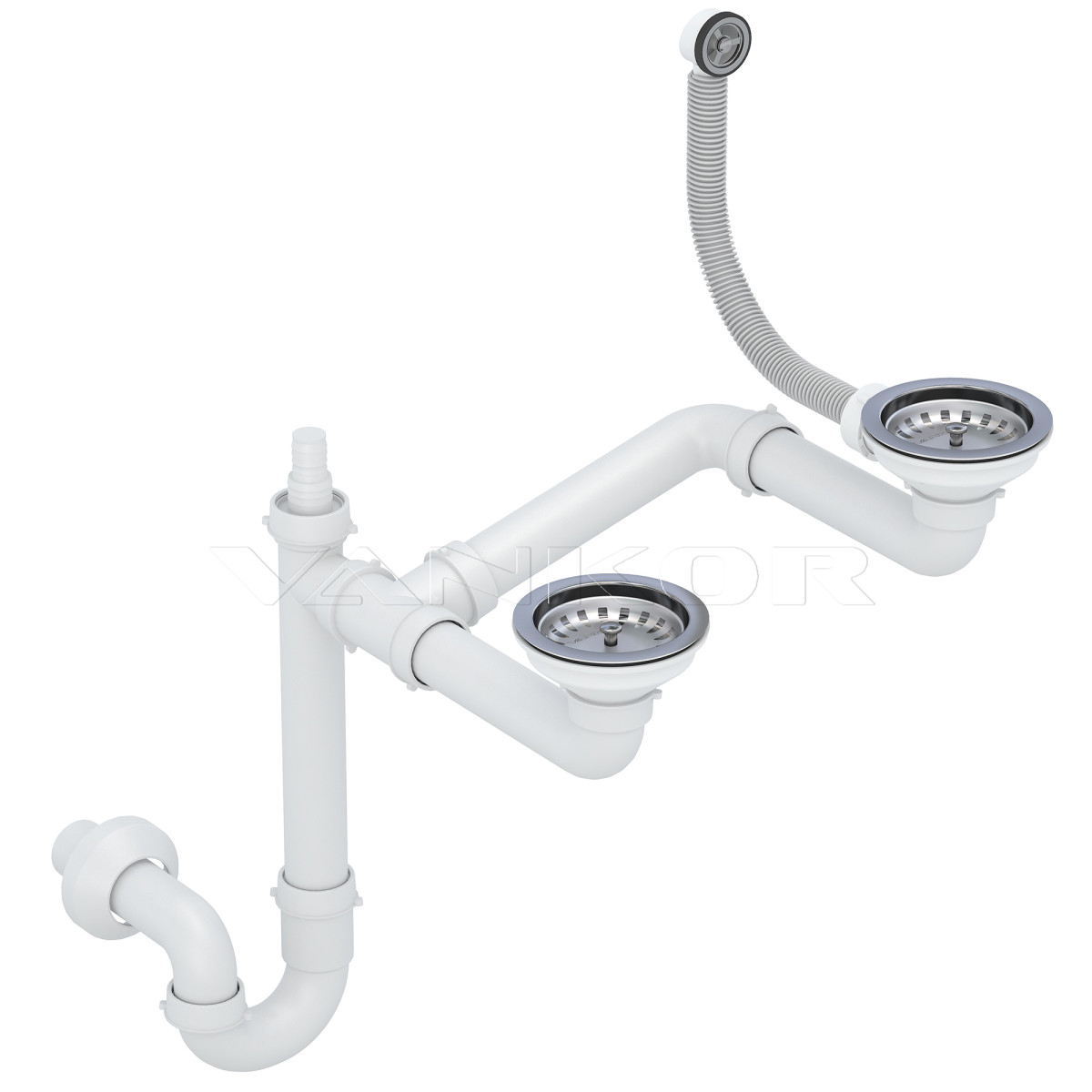 Keuken spoelbak VANKOR Norton NMP 03.63 Zwart + sifon VANKOR