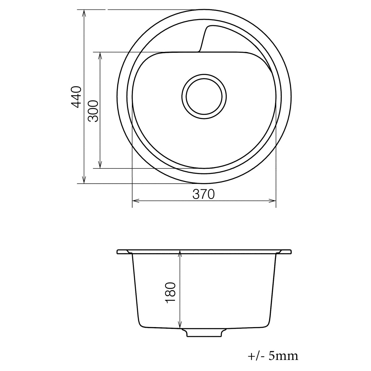 Keuken spoelbak VANKOR Polo PMR 01.44 Chocolade + sifon VANKOR