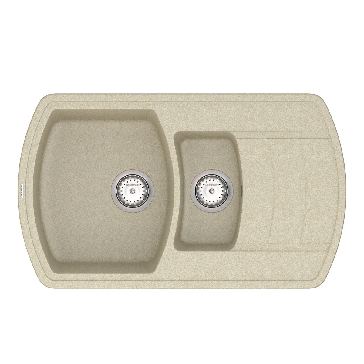 Keuken spoelbak VANKOR Norton NMP 04.86 Beige + sifon VANKOR