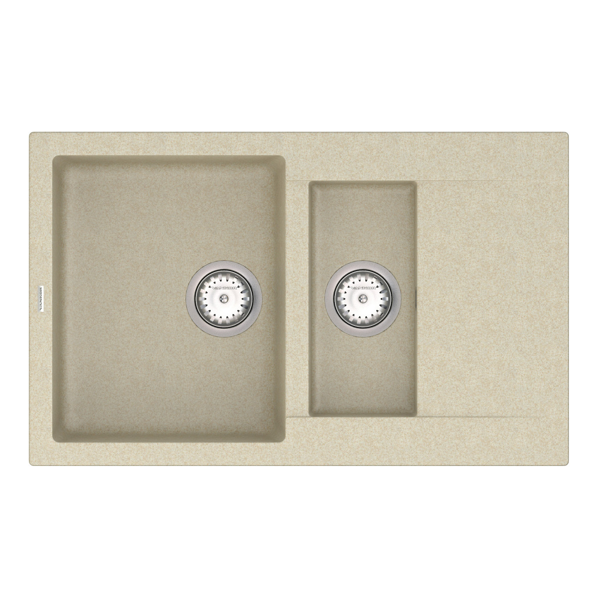 Keuken spoelbak VANKOR Orman OMP 04.80 Beige + sifon VANKOR
