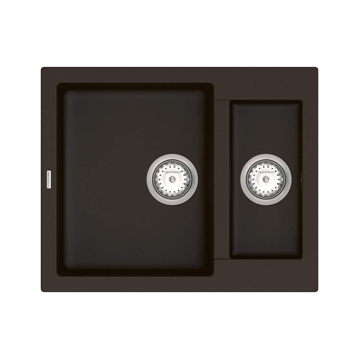 Keuken spoelbak VANKOR Orman OMP 03.61 Chocolade + sifon VANKOR