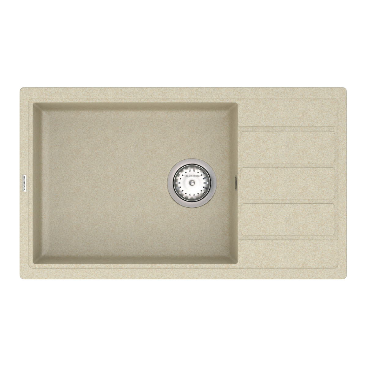 Keuken spoelbak VANKOR Easy EMP 02.76 XL Beige + sifon VANKOR