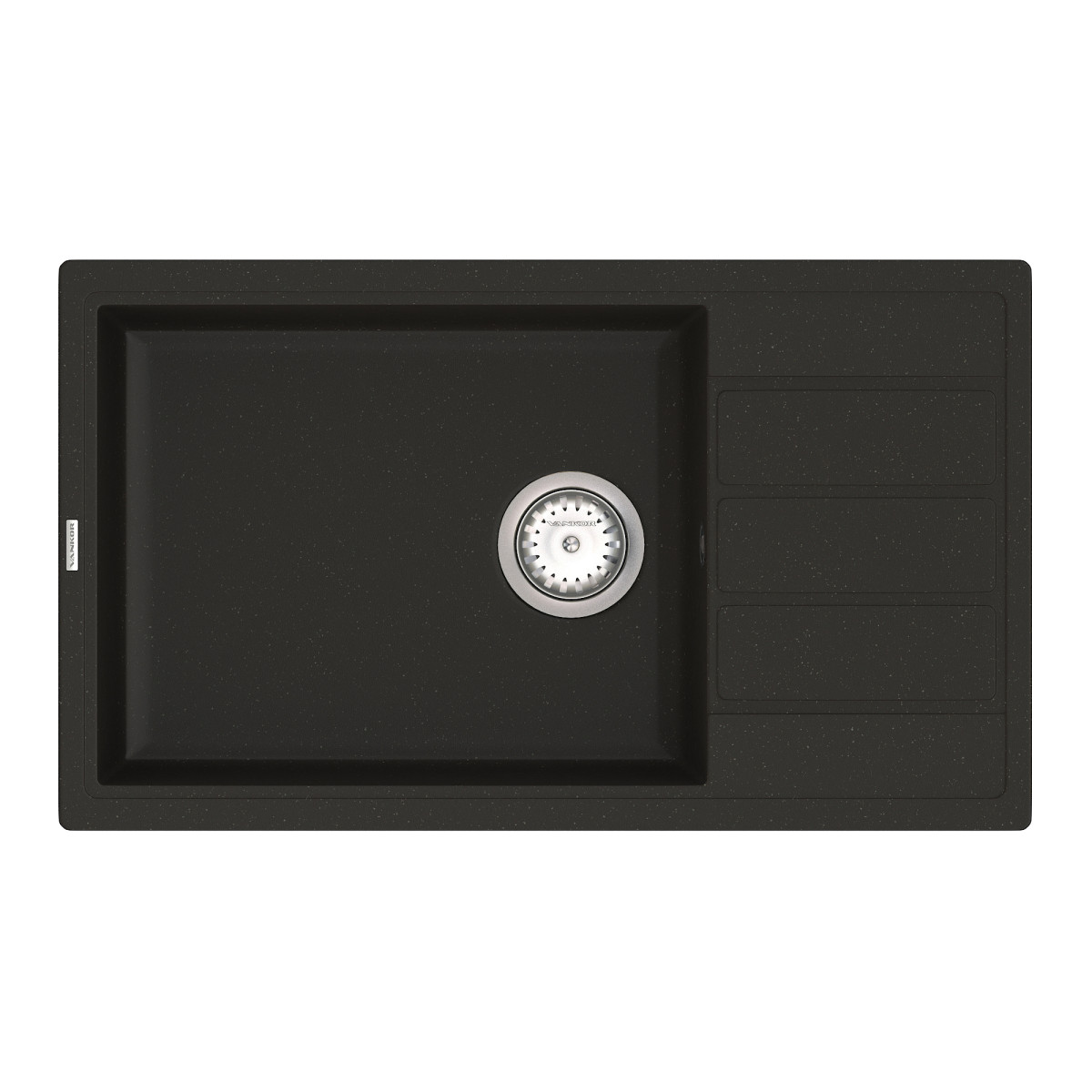 Keuken spoelbak VANKOR Easy EMP 02.76 XL Zwart + sifon VANKOR