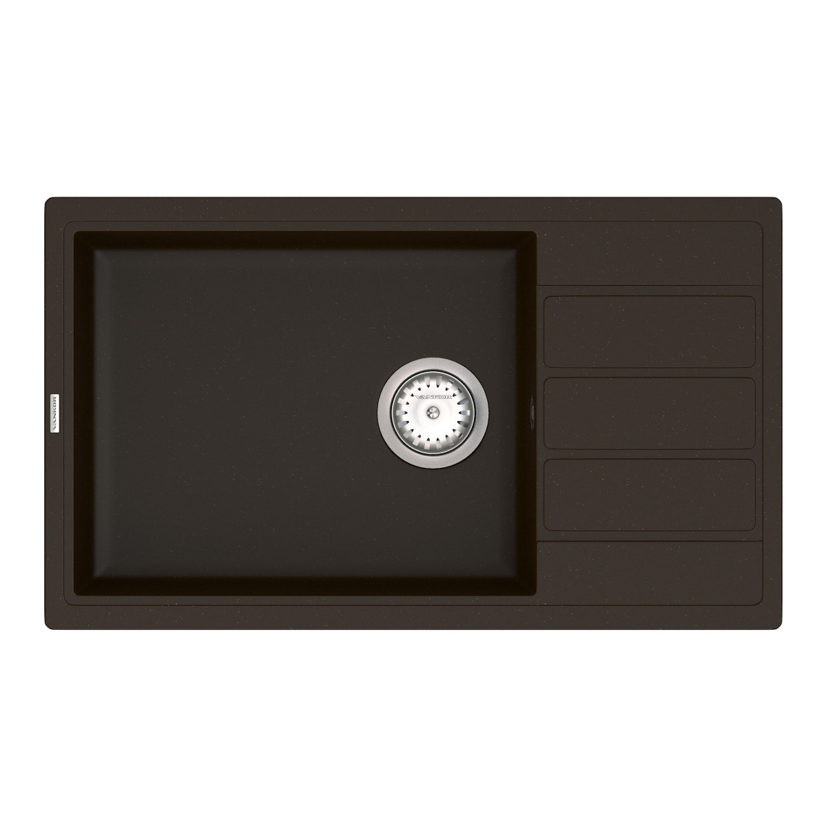 Keuken spoelbak VANKOR Easy EMP 02.76 XL Chocolade + sifon VANKOR