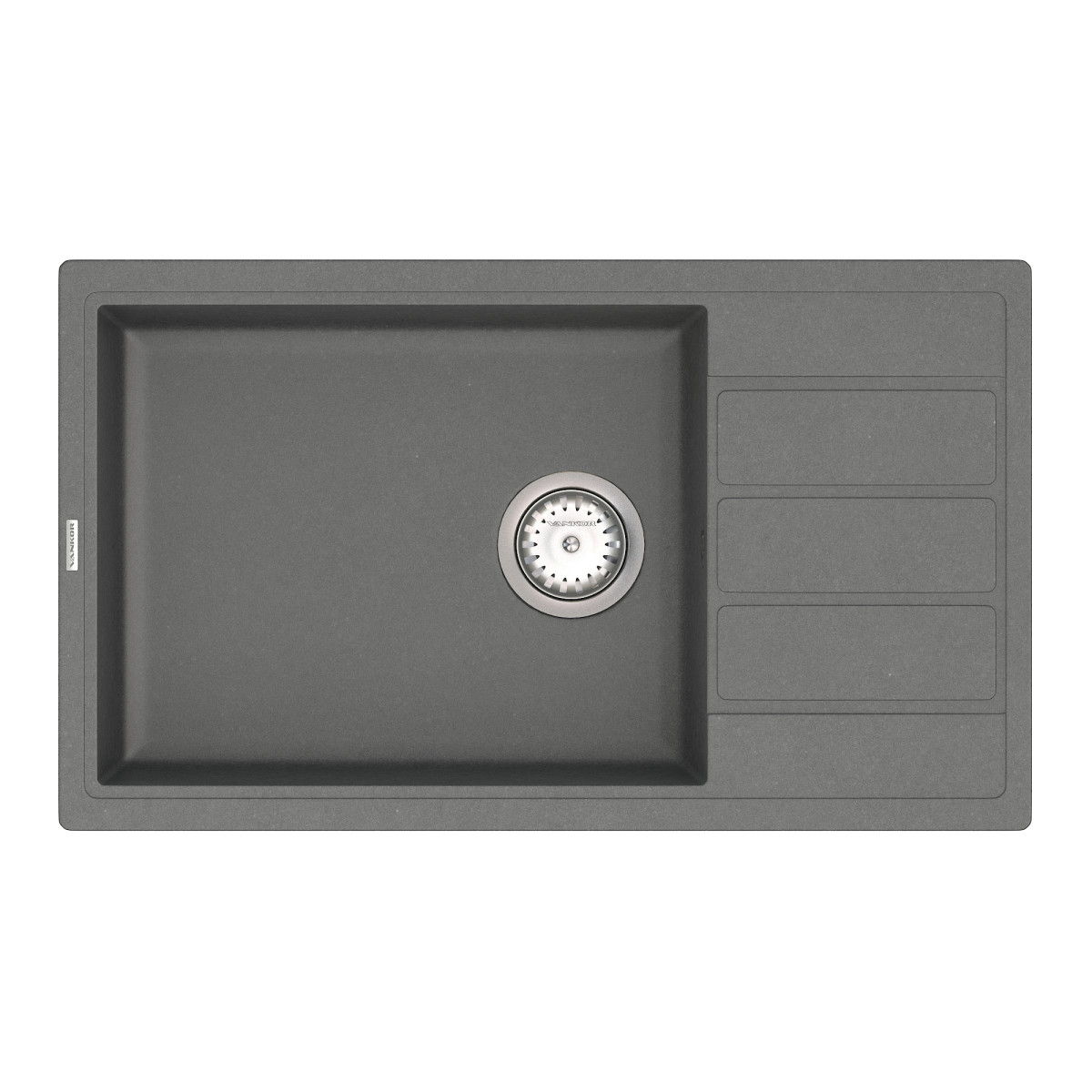 Keuken spoelbak VANKOR Easy EMP 02.76 XL Grijs + sifon VANKOR
