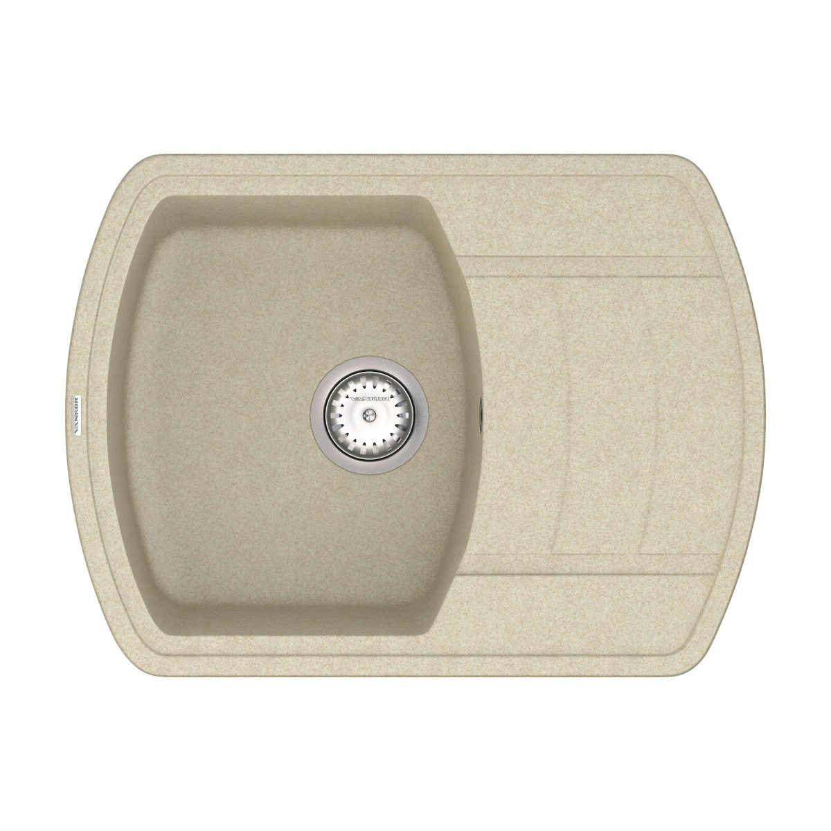 Keuken spoelbak VANKOR Norton NMP 02.67 Beige + sifon VANKOR
