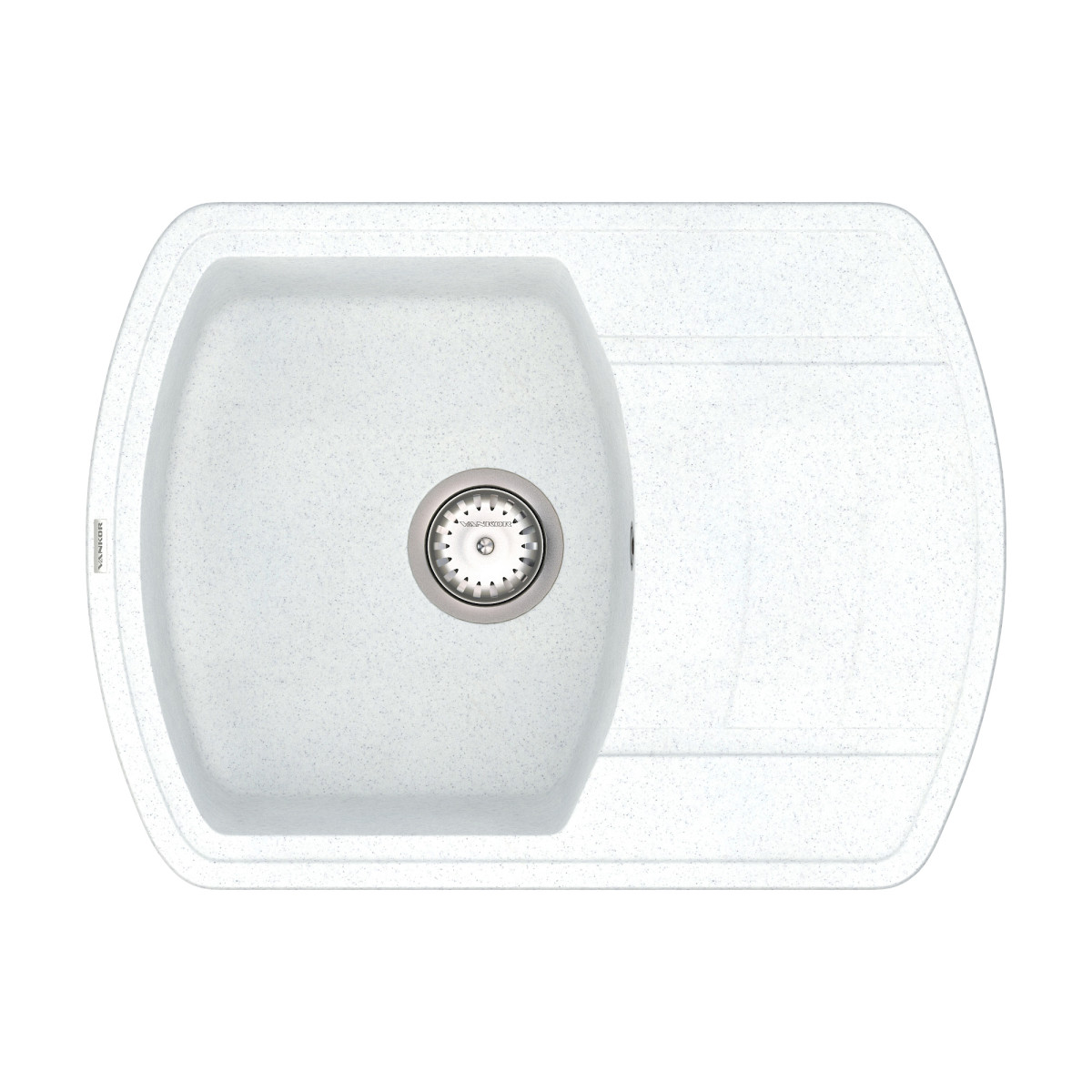 Keuken spoelbak VANKOR Norton NMP 02.67 Witte steen + sifon VANKOR