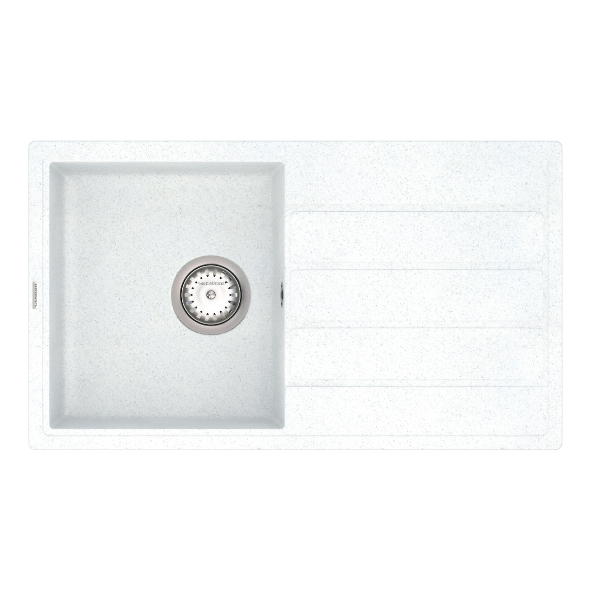 Keuken spoelbak VANKOR Easy EMP 02.76 Witte steen + sifon VANKOR