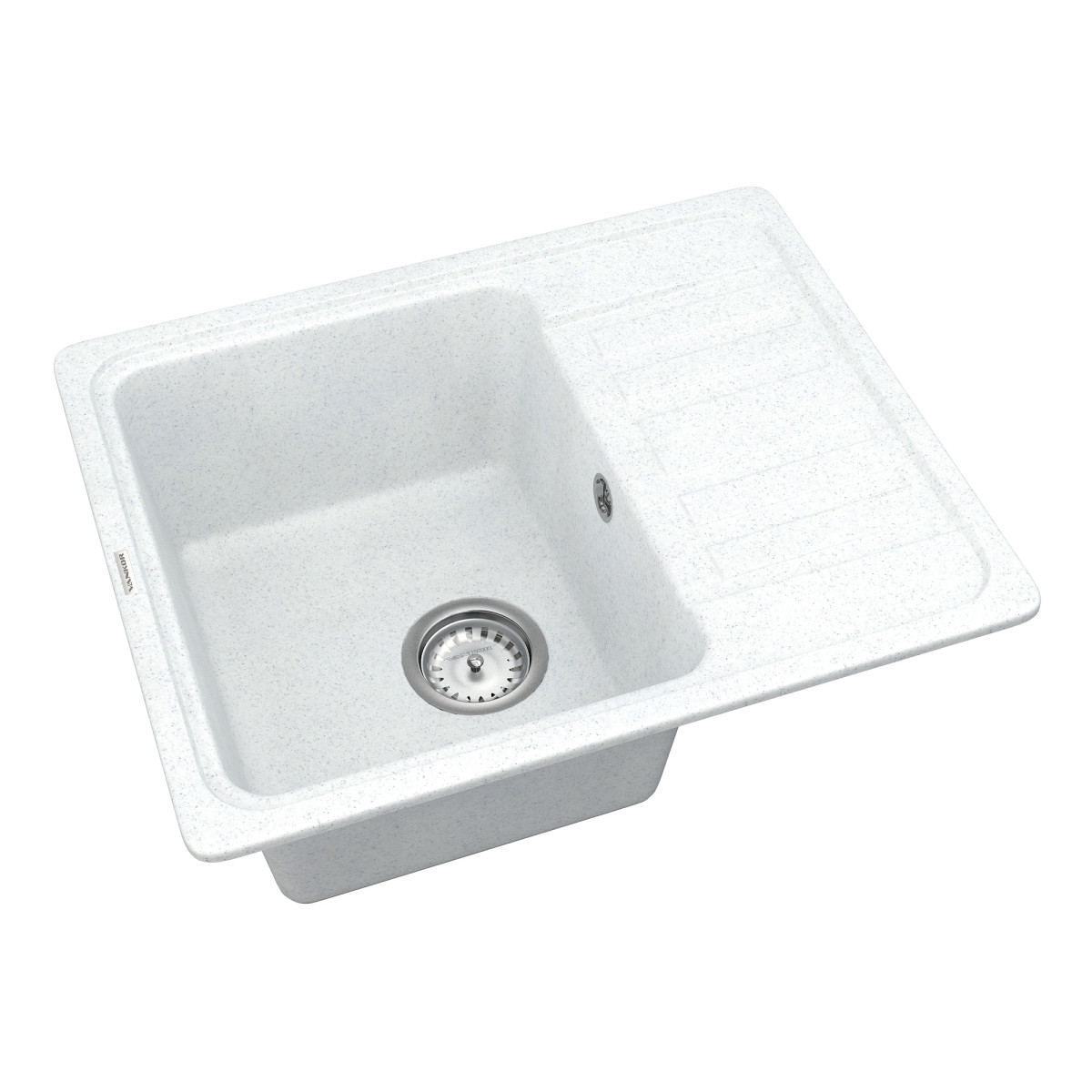 Keuken spoelbak VANKOR Hope HMP 02.57 Witte steen + sifon VANKOR