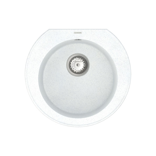 Keuken spoelbak VANKOR Kres KMR 01.52 Witte steen + sifon VANKOR