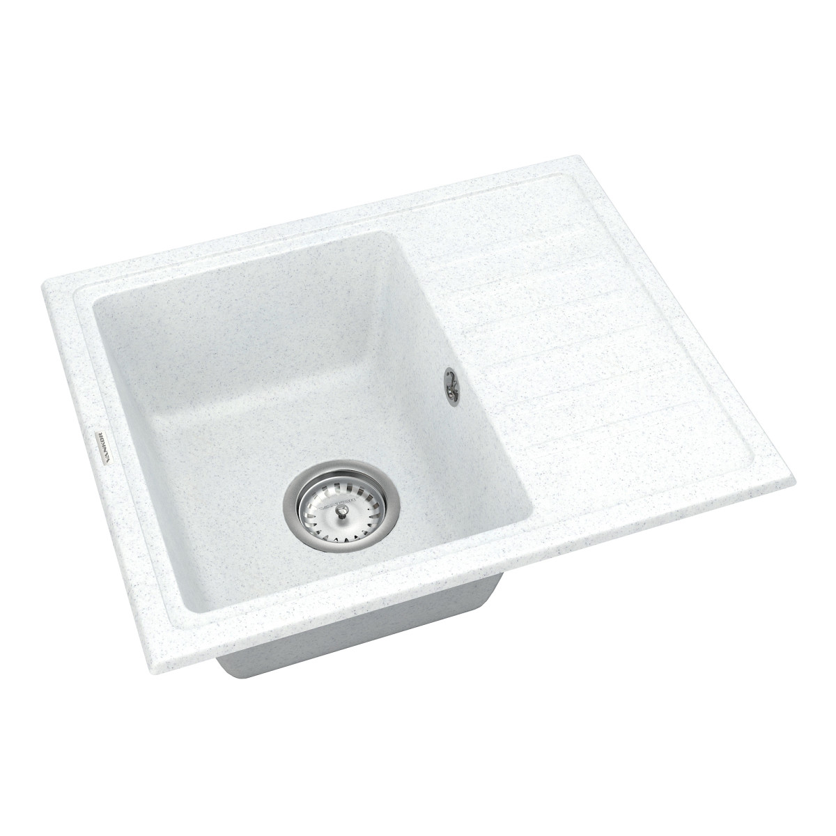 Keuken spoelbak VANKOR Lira LMP 02.55 Witte steen + sifon VANKOR